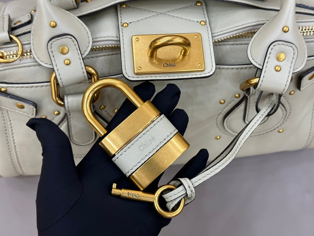 Cloudy Cream Paddington Bag In Leather - 8