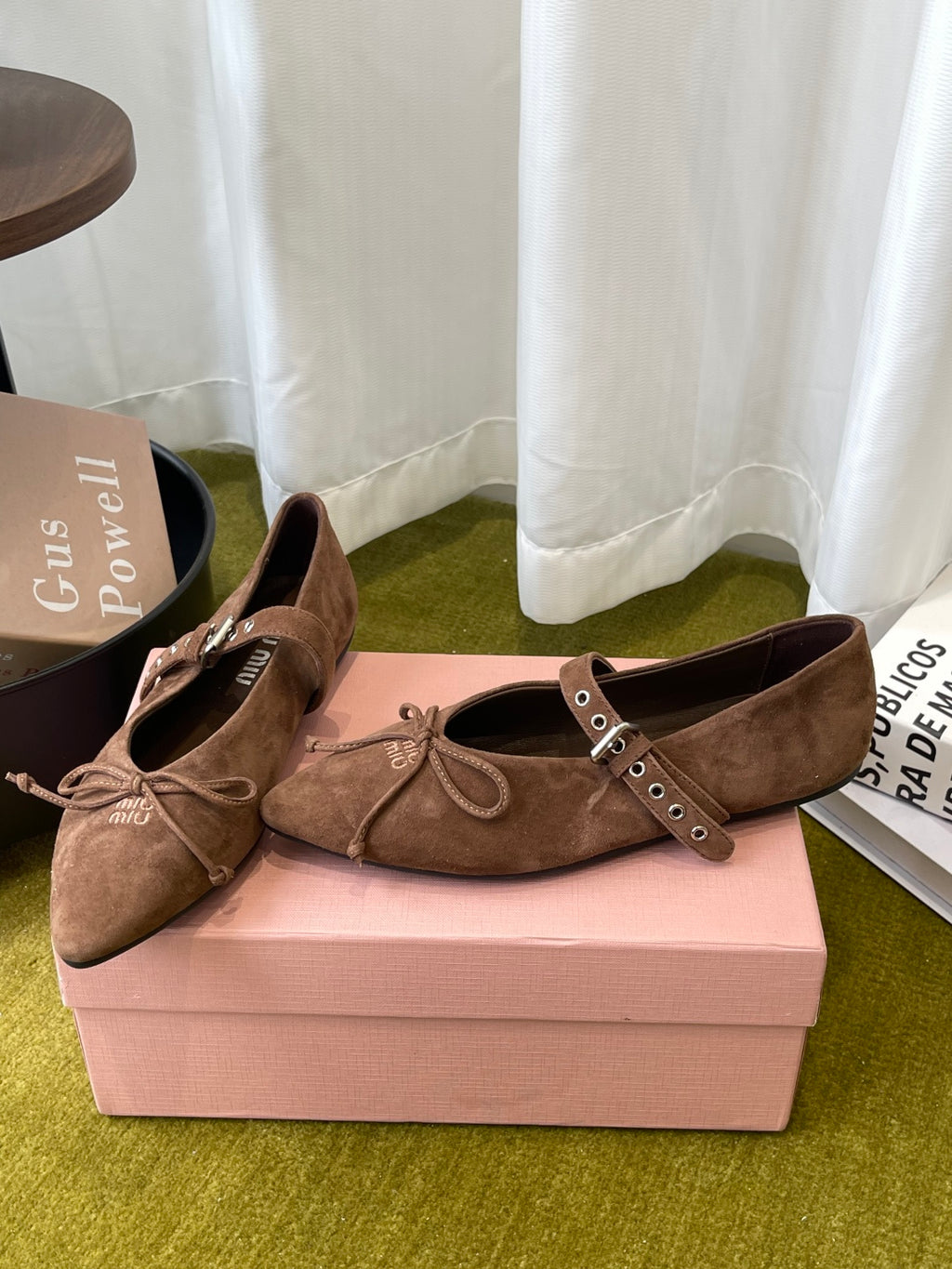 Cocoa Brown Suede Ballerinas - Image 5