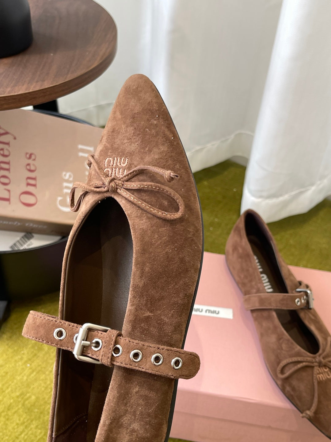 Cocoa Brown Suede Ballerinas - Image 7