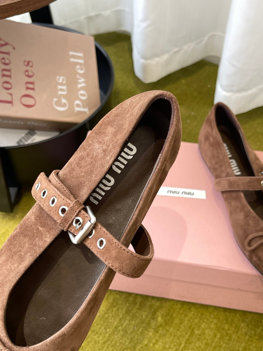 Cocoa Brown Suede Ballerinas - Image 8
