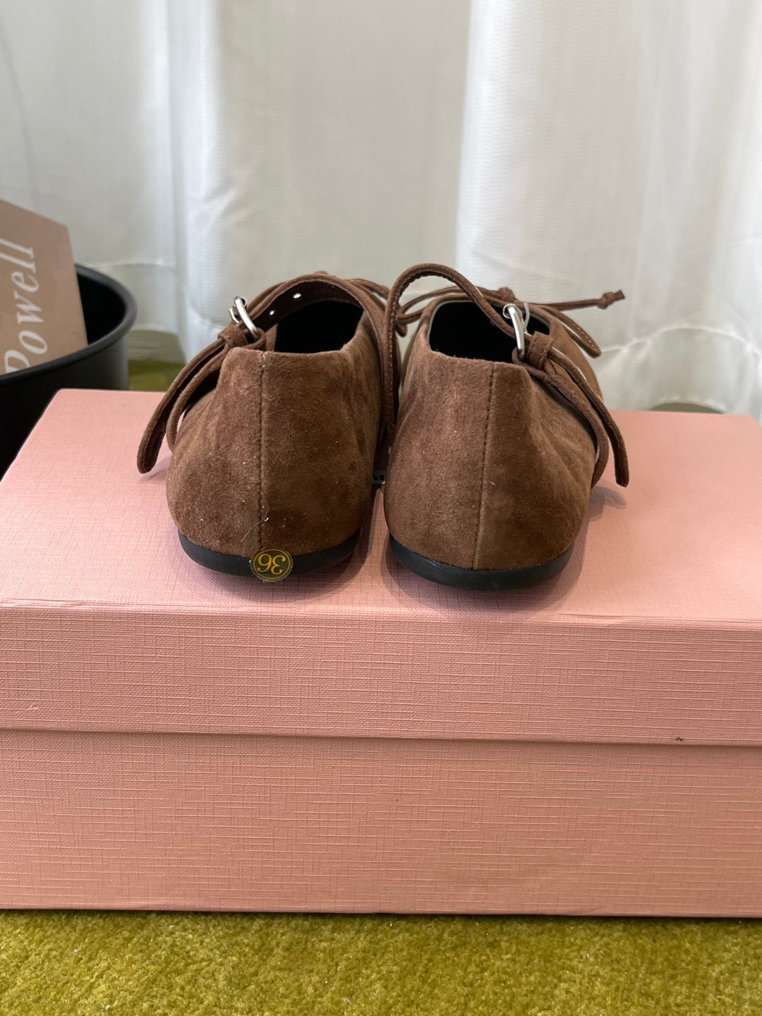 Cocoa Brown Suede Ballerinas - Image 9