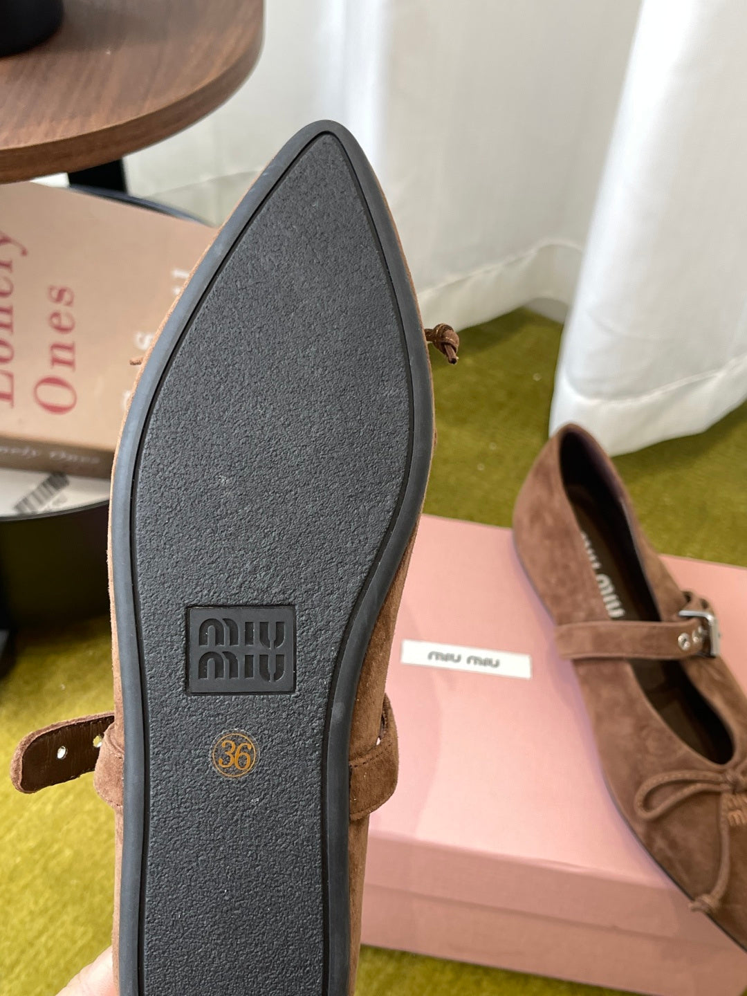 Cocoa Brown Suede Ballerinas - Image 10