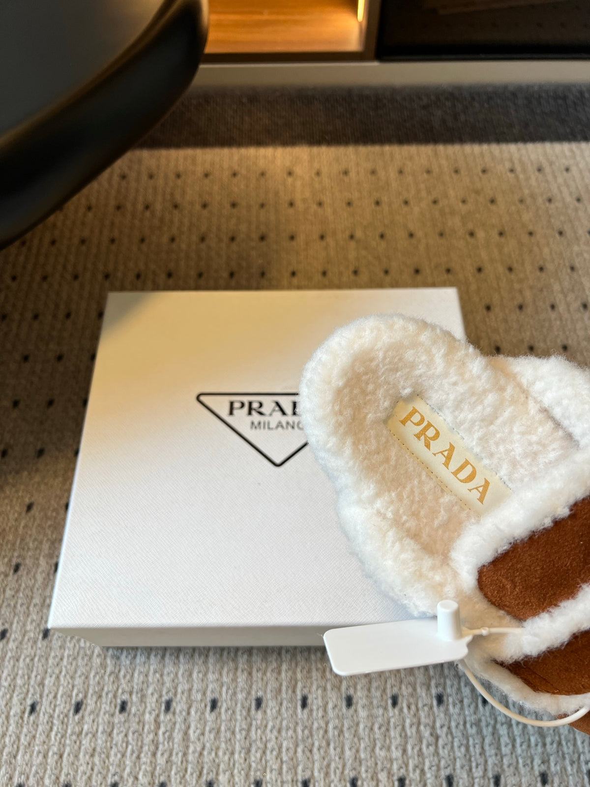 Cocoa Brown Suede And Shearling Mules - 9