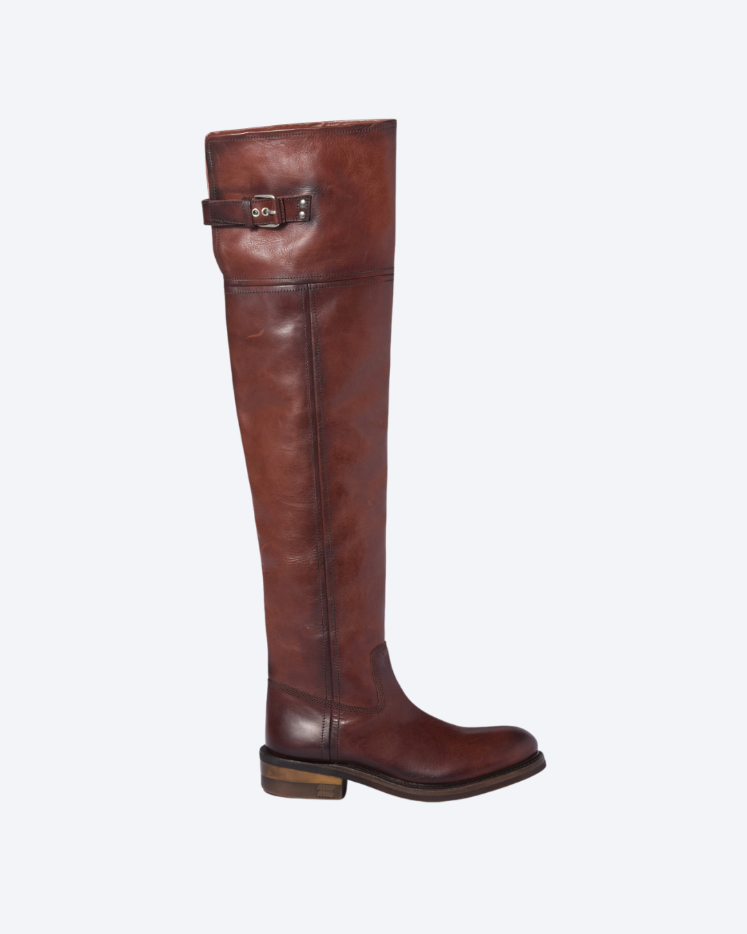 Coffee Leather Boots - view 1