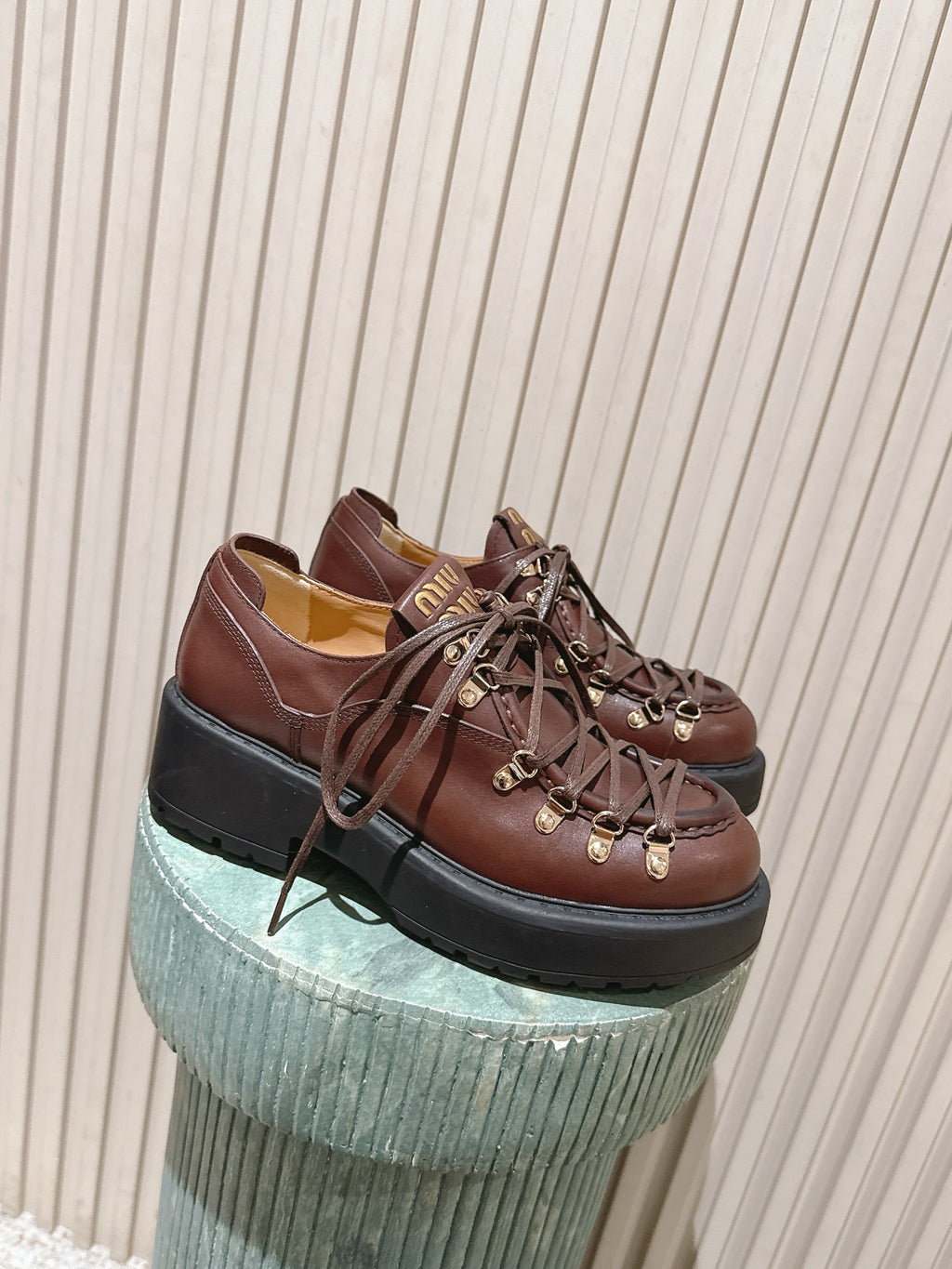 Coffee Leather Loafers - view 2