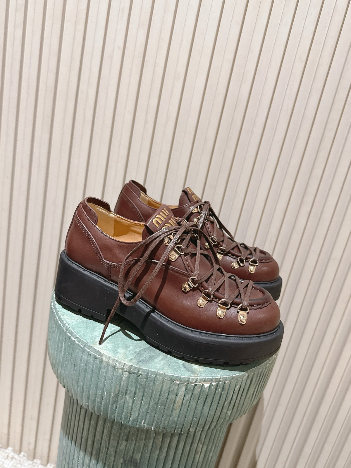 Coffee Leather Loafers - view 2