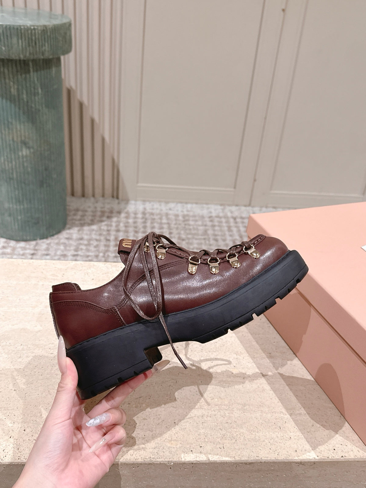 Coffee Leather Loafers - view 7