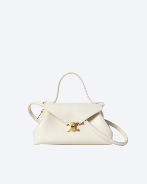 Creamy White Small Flair In Leather