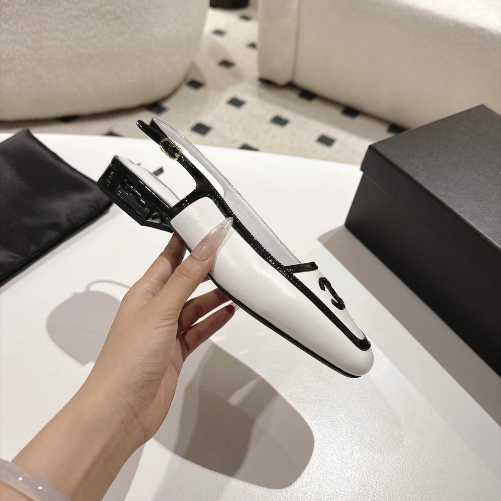 White & Black Fall Winter 2026 Pre-Collection Slingbacks
