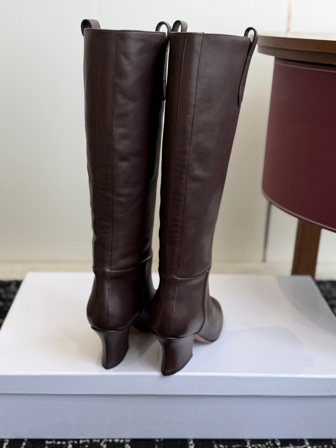 Chocolate Plum Lune Knee-High Boot
