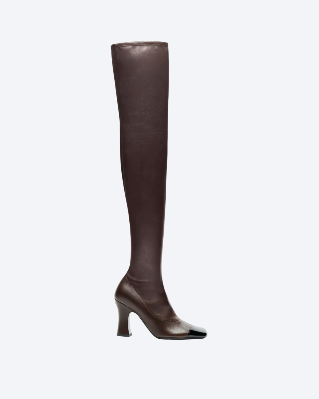 Dark Brown & Black Thigh High Boots