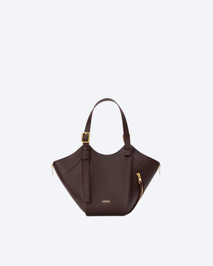 Dark Chestnut Hammock Flip Bag In Leather