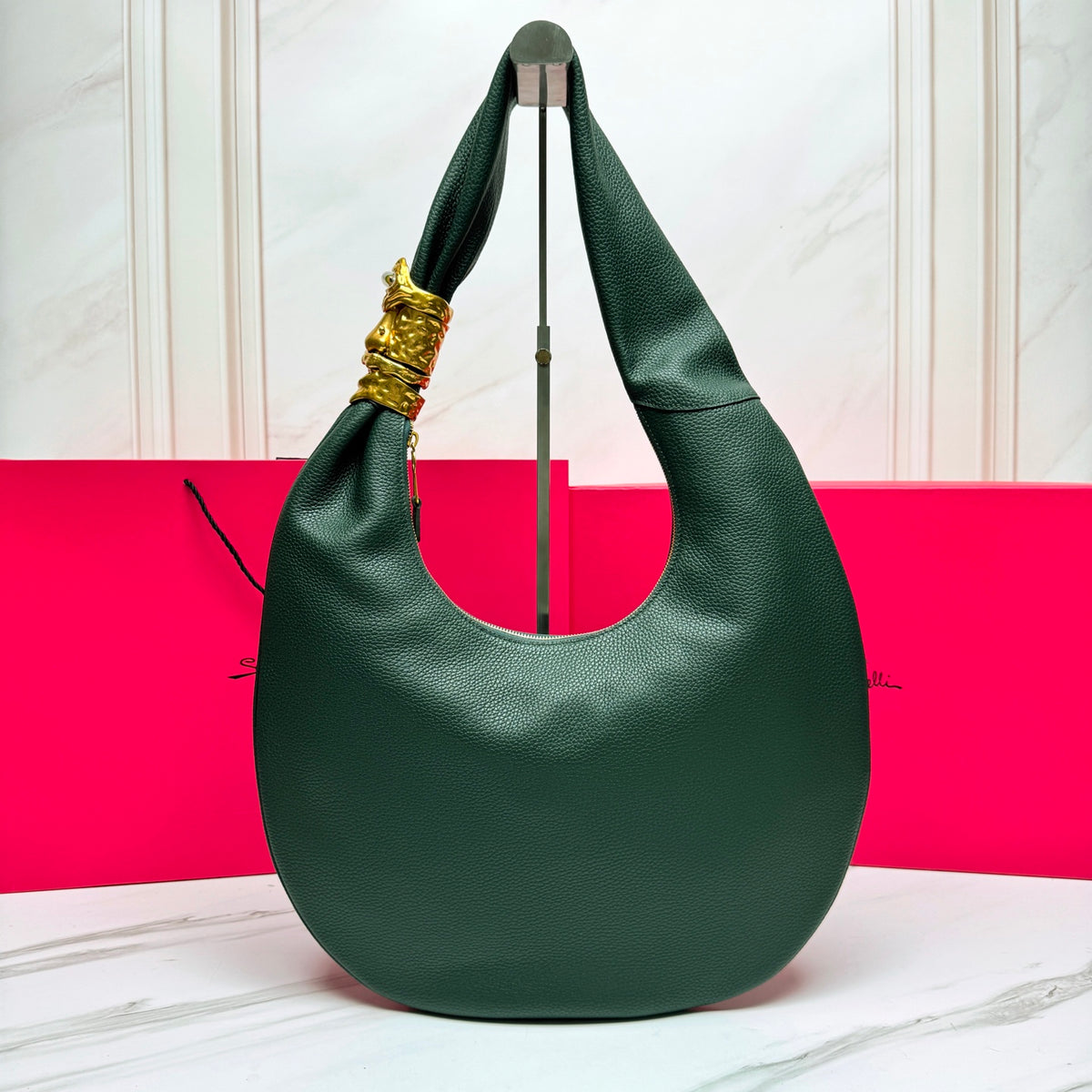 Dark Green Large Soufflé Bag - 2