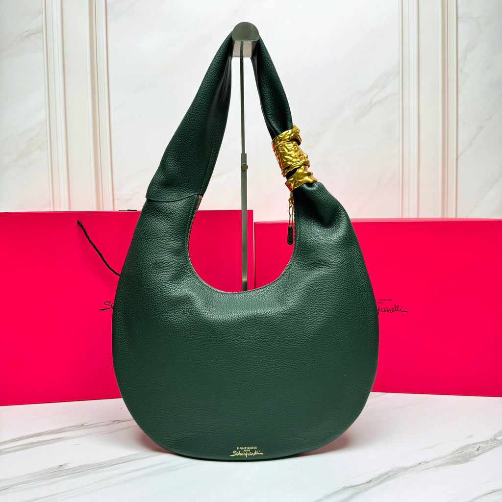 Dark Green Large Soufflé Bag - 4