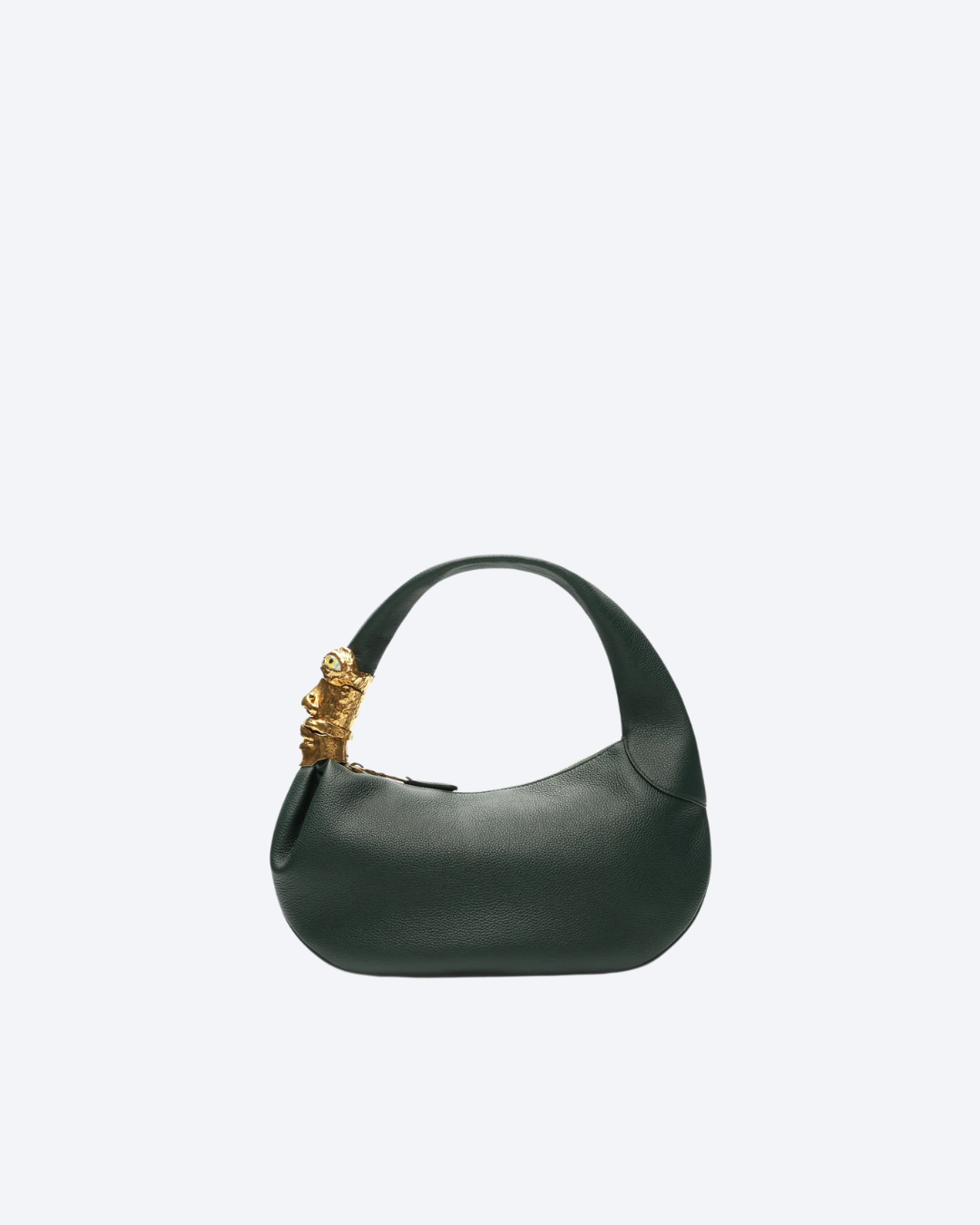 Dark Green Soufflé Baguette Bag - 1