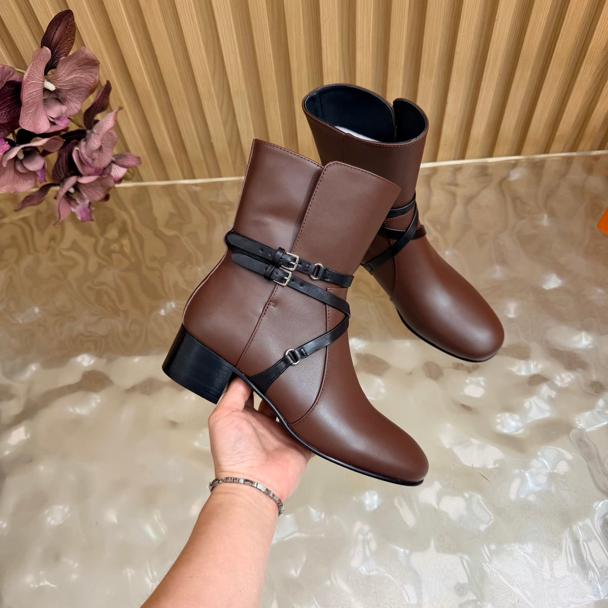 Chocolat/Noir Nancy 35 Ankle Boot