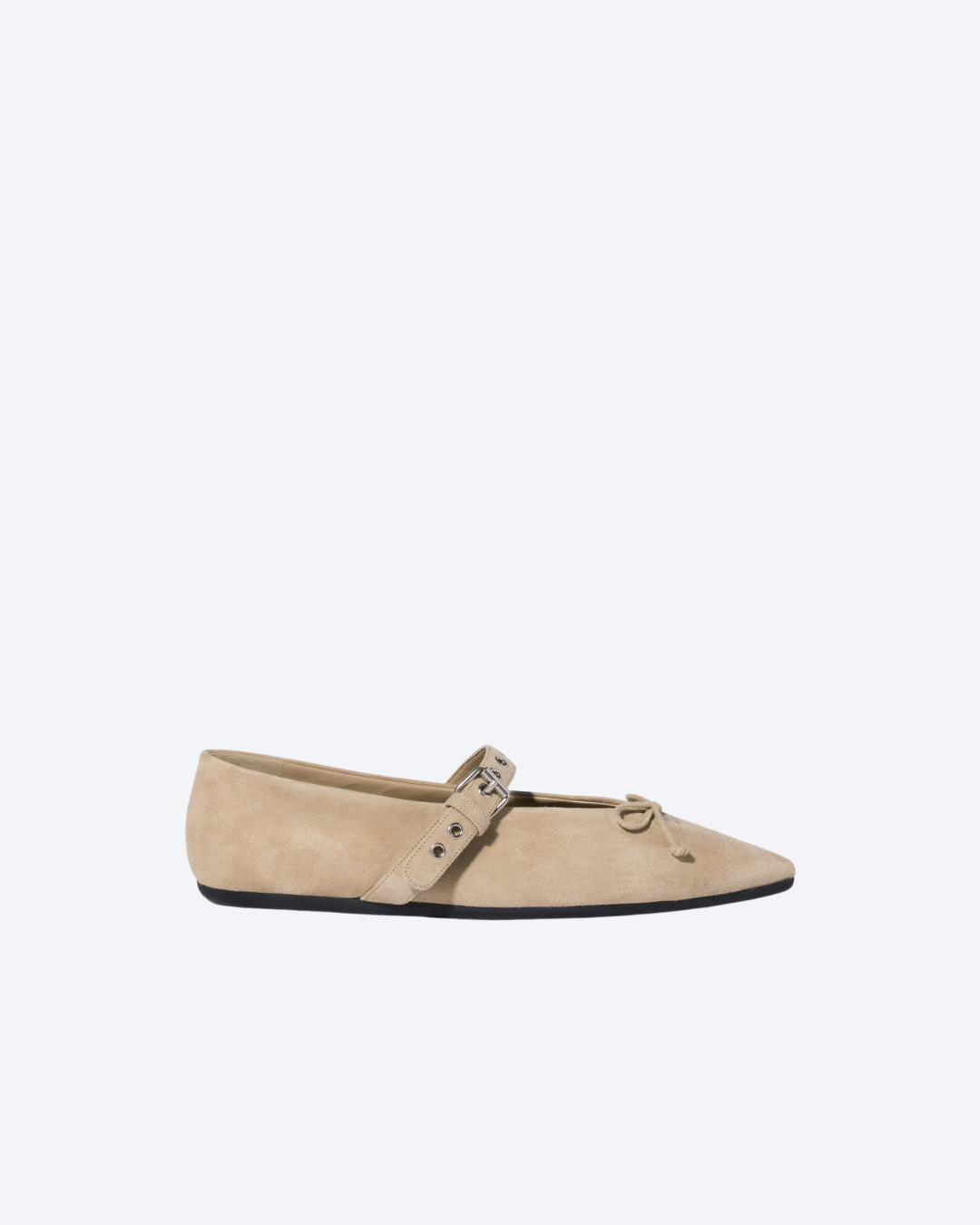 Desert Beige Suede Ballerinas - Image 1