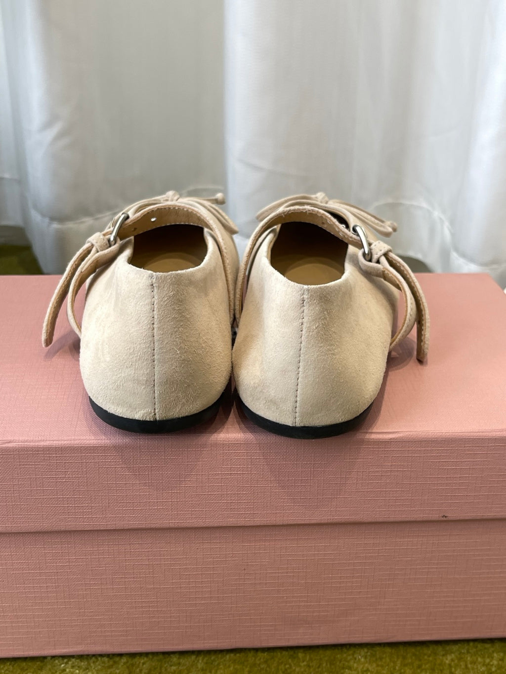 Desert Beige Suede Ballerinas - Image 5