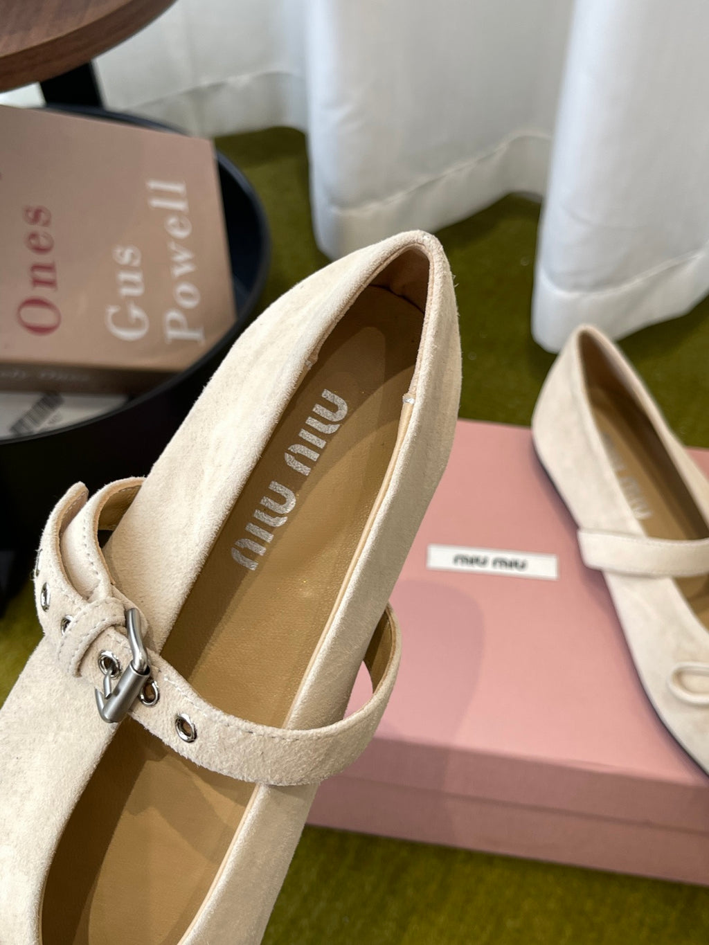Desert Beige Suede Ballerinas - Image 7