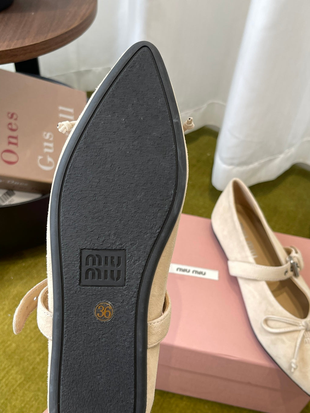 Desert Beige Suede Ballerinas - Image 8