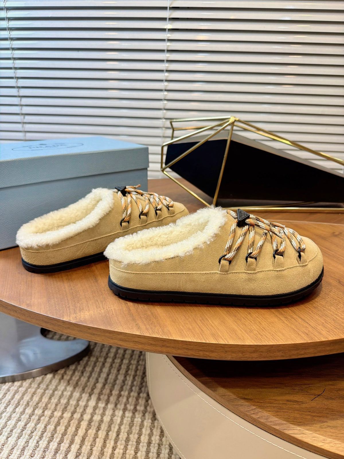 Desert Beige Suede Mules