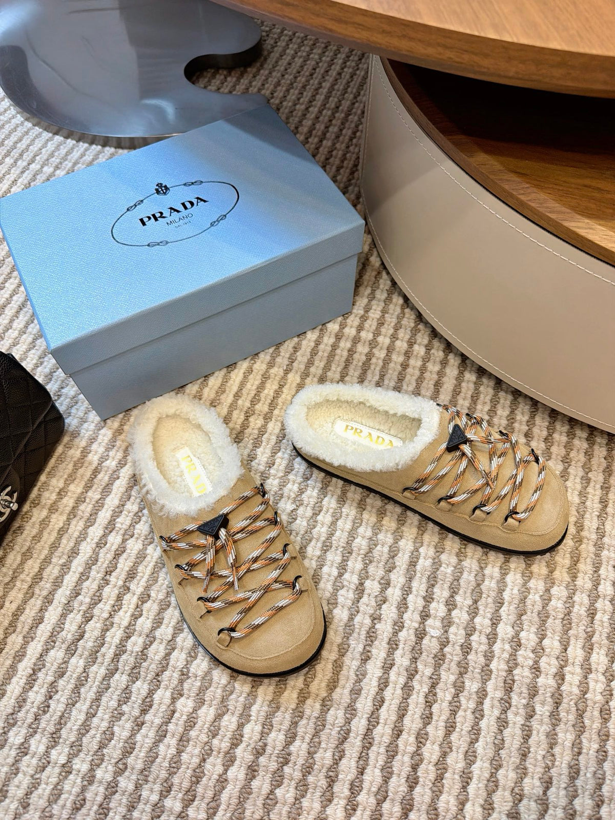 Desert Beige Suede Mules