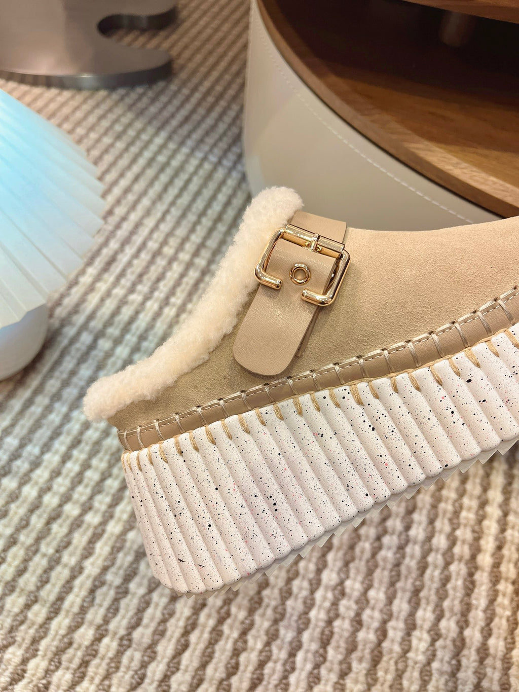 Desertic Brown Nama Wedge Mule