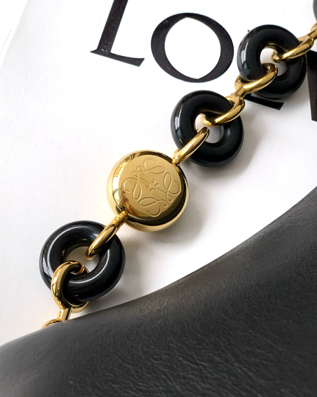 Black Medium Ola Bag In Leather