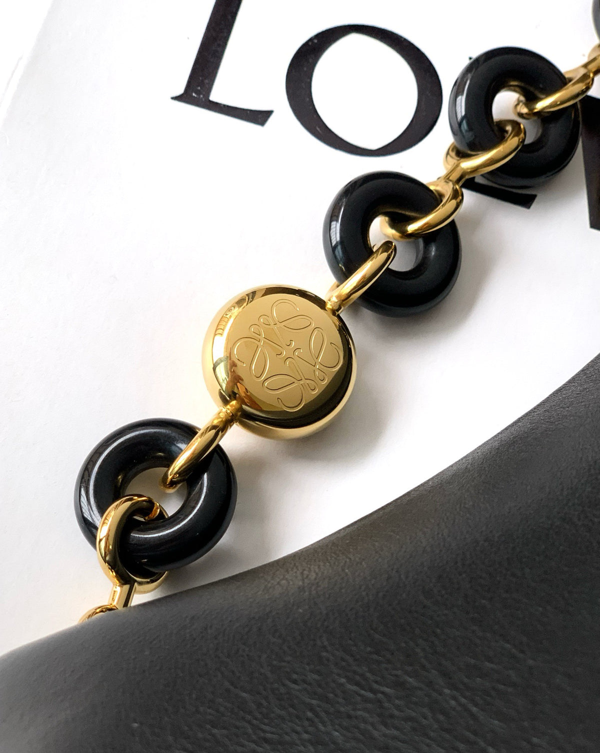 Black Medium Ola Bag In Leather