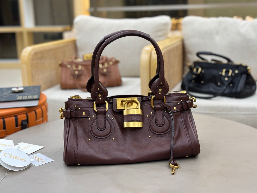 Grenat Paddington Bag In Leather