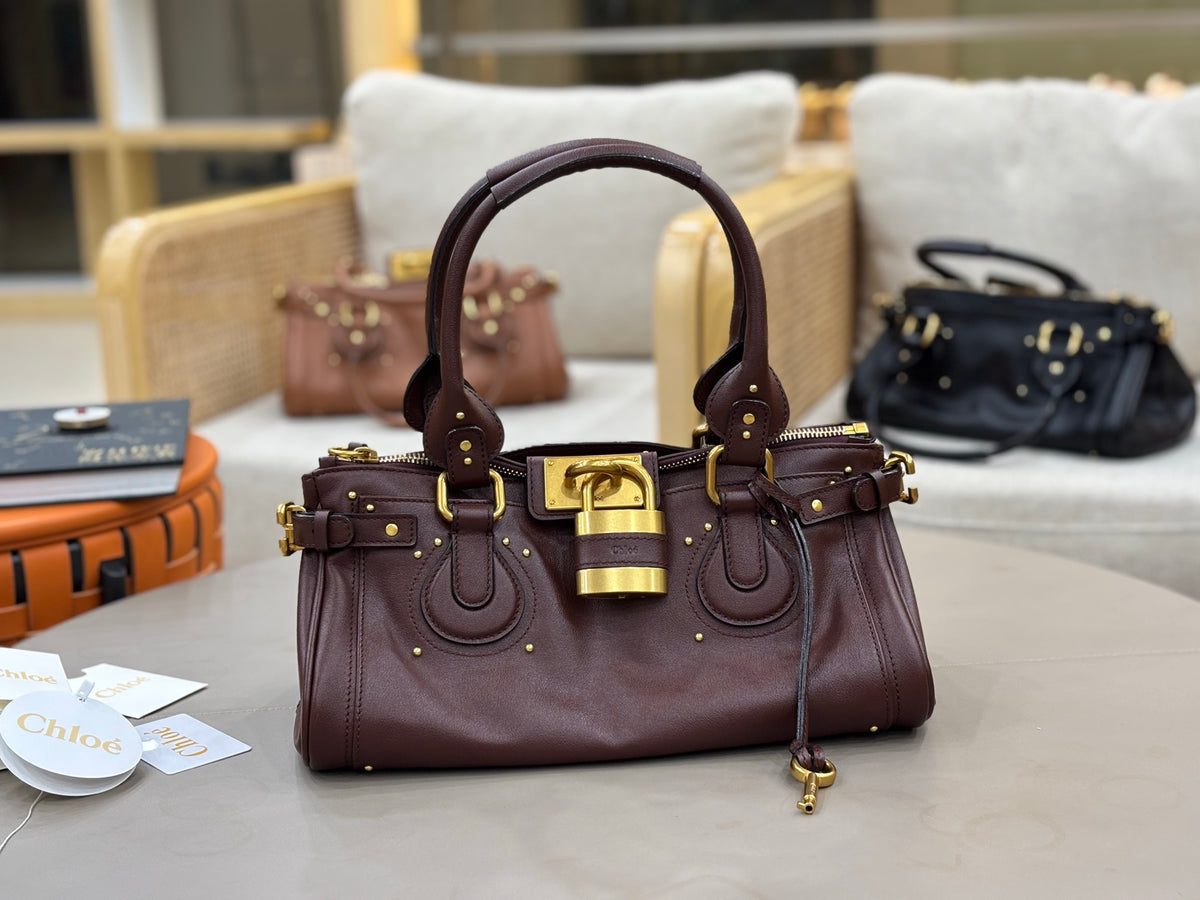 Grenat Paddington Bag In Leather