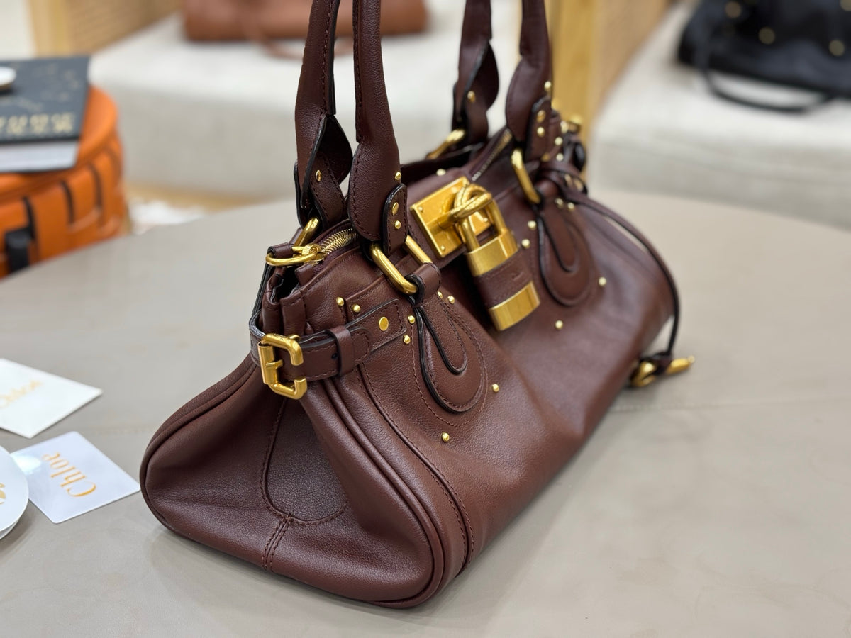 Grenat Paddington Bag In Leather