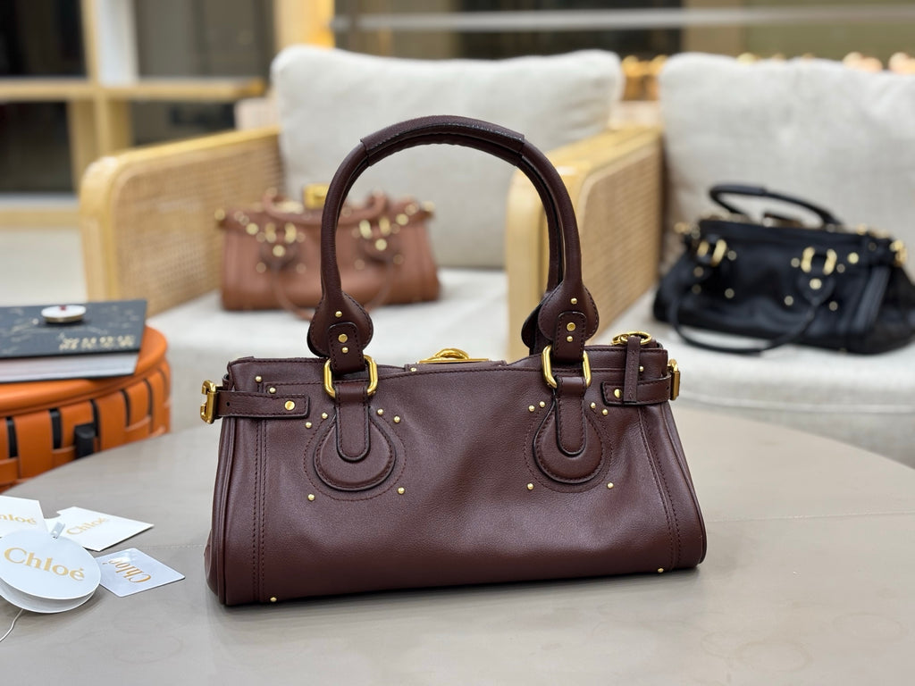 Grenat Paddington Bag In Leather