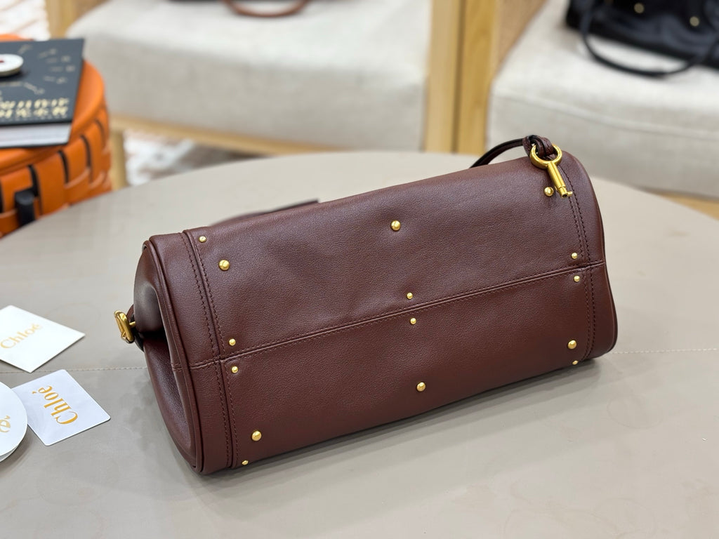 Grenat Paddington Bag In Leather