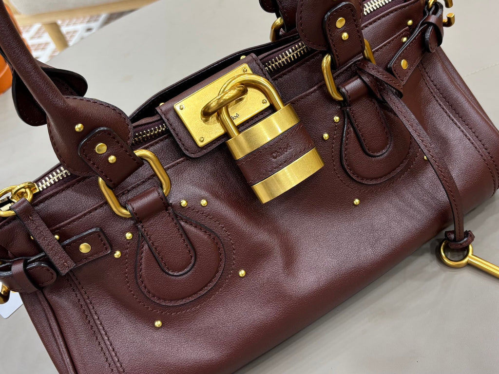 Grenat Paddington Bag In Leather