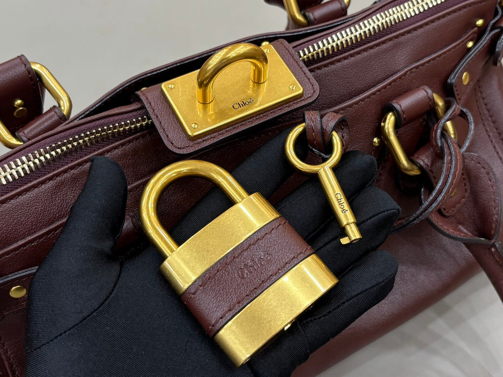 Grenat Paddington Bag In Leather