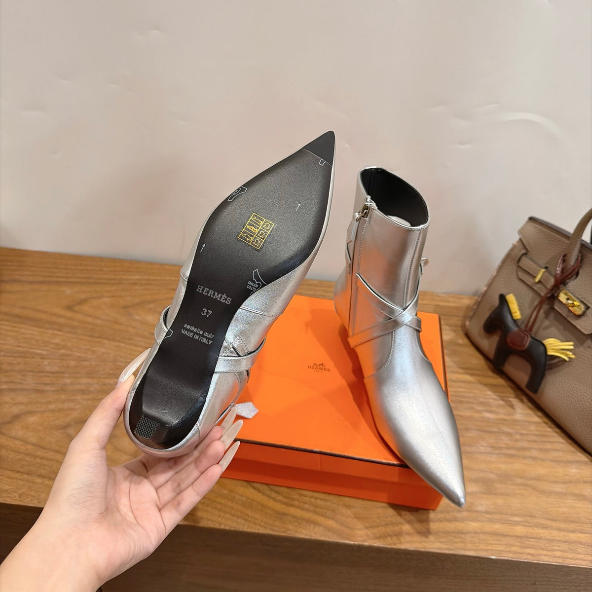 Gris Argenté Nice 40 Ankle Boot