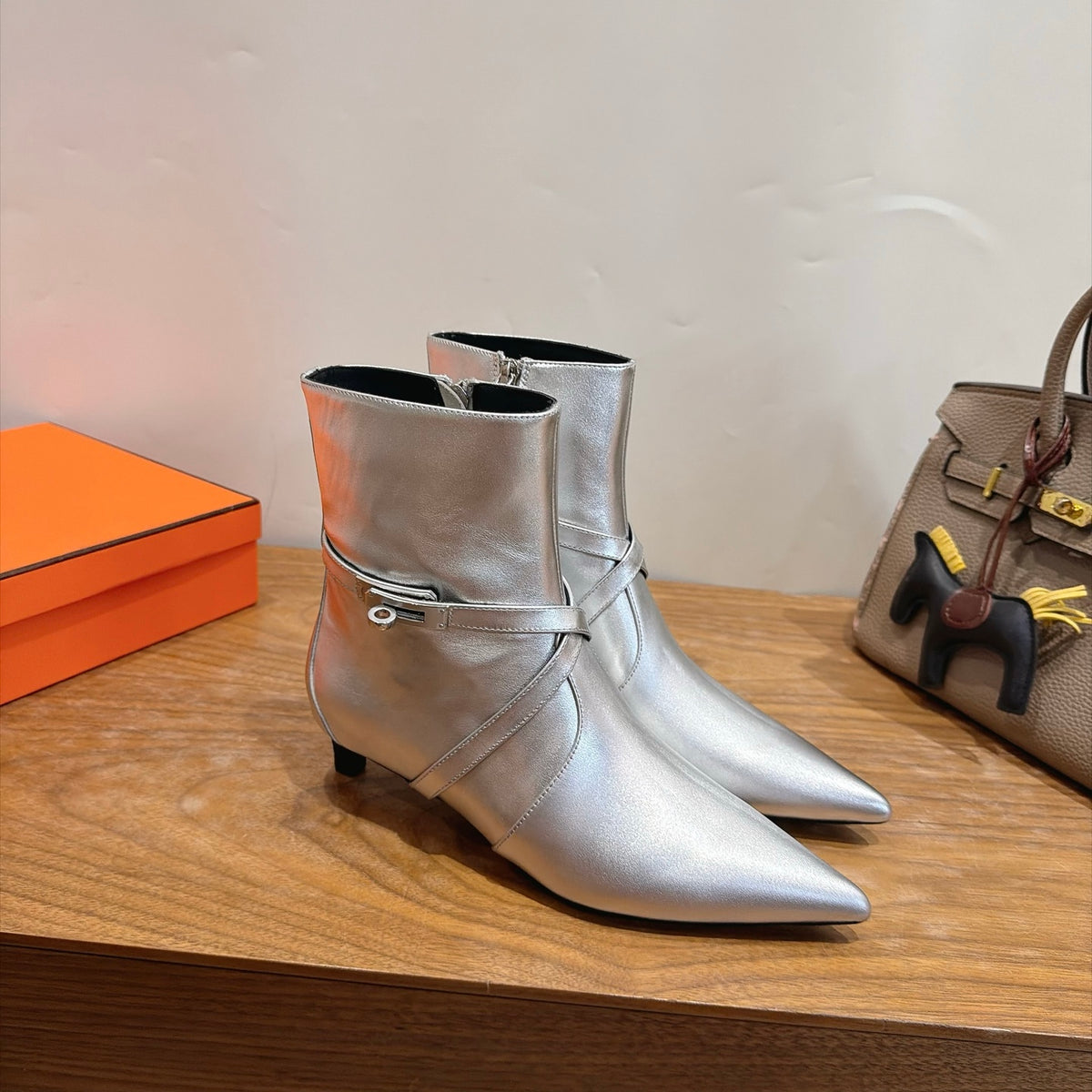 Gris Argenté Nice 40 Ankle Boot