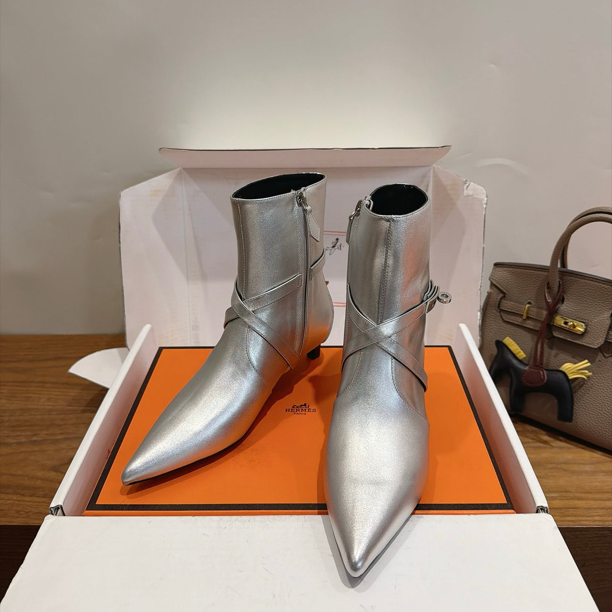 Gris Argenté Nice 40 Ankle Boot