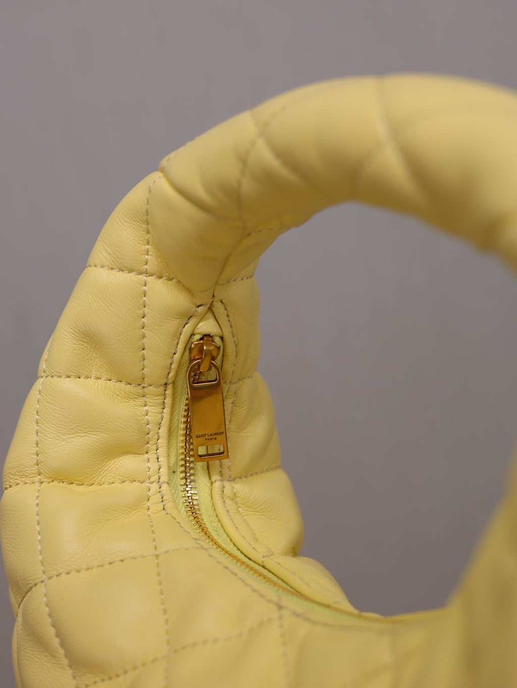 Soft Lemon Icarino In Quilted Leather
