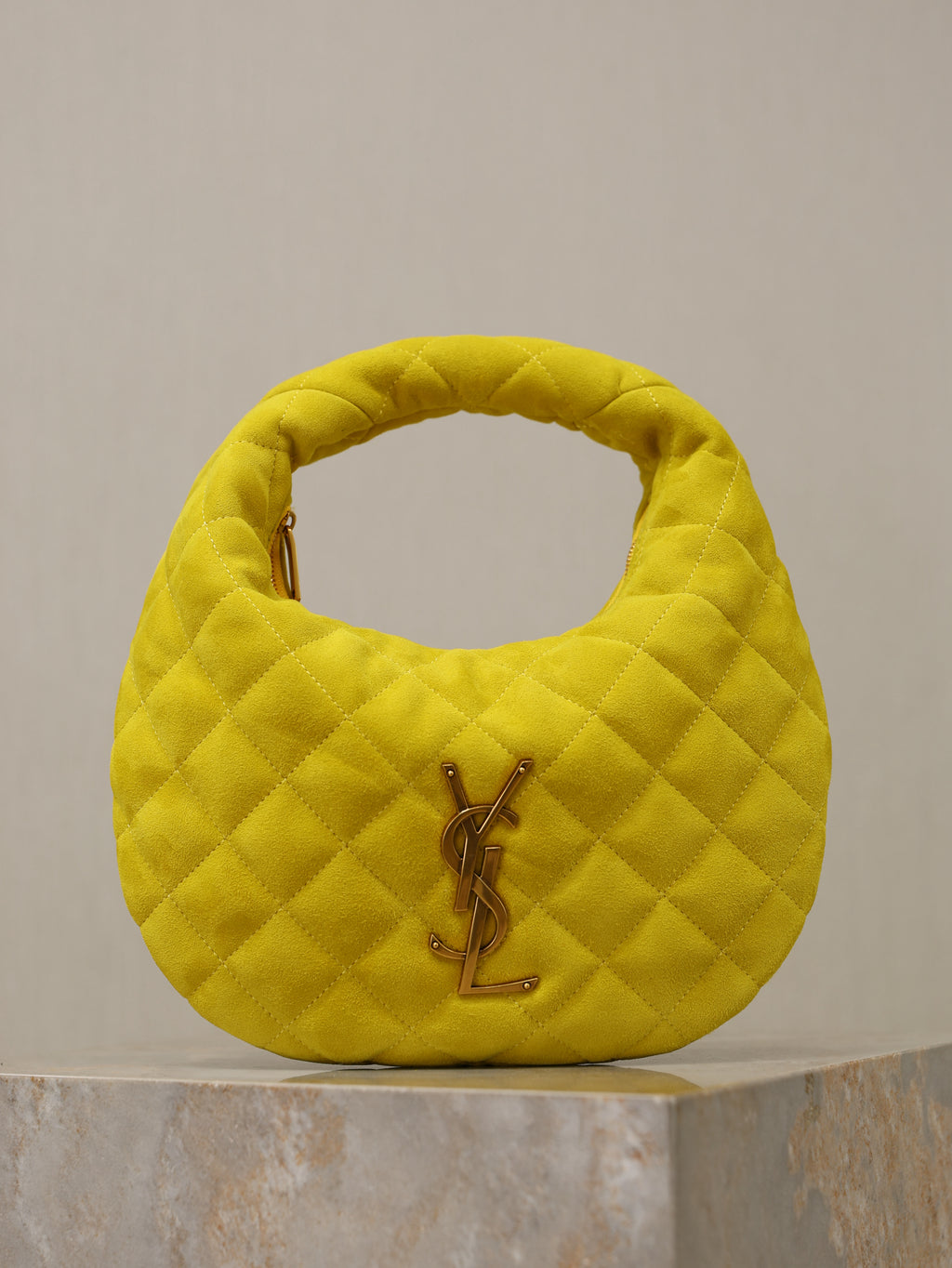 Wild Lime Icarino In Quilted Suede