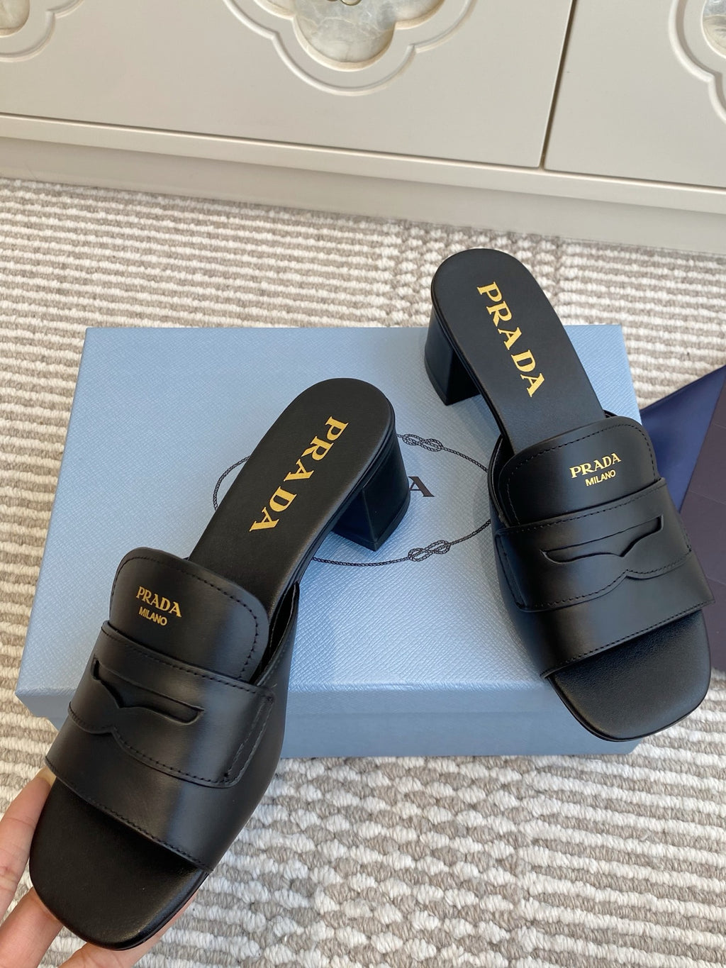 Black Leather Sandals