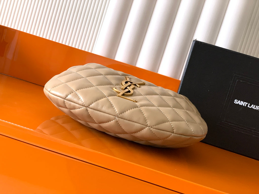 Dark Beige Icarino In Quilted Leather