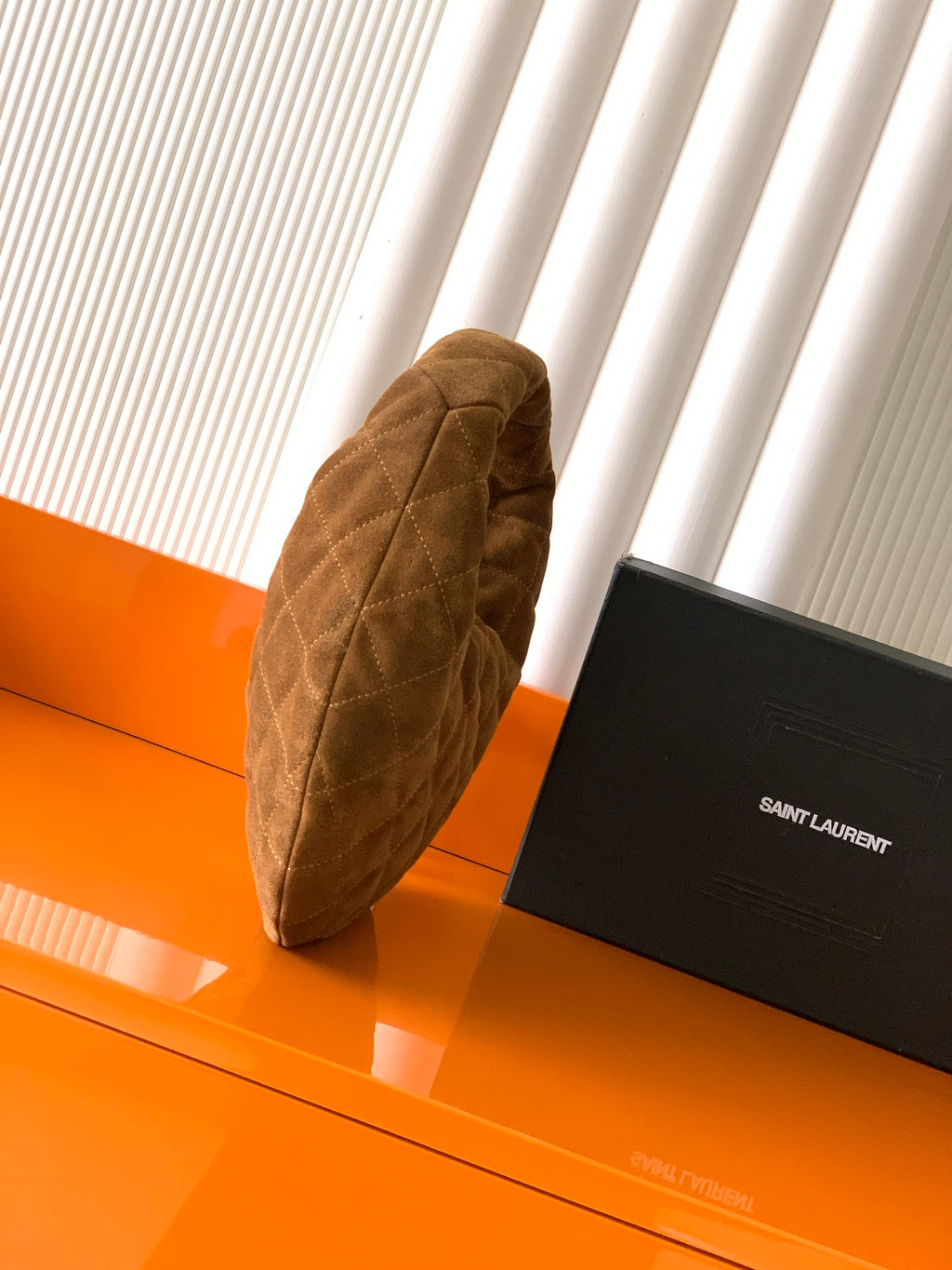 Caramel Cognac Icarino In Quilted Suede