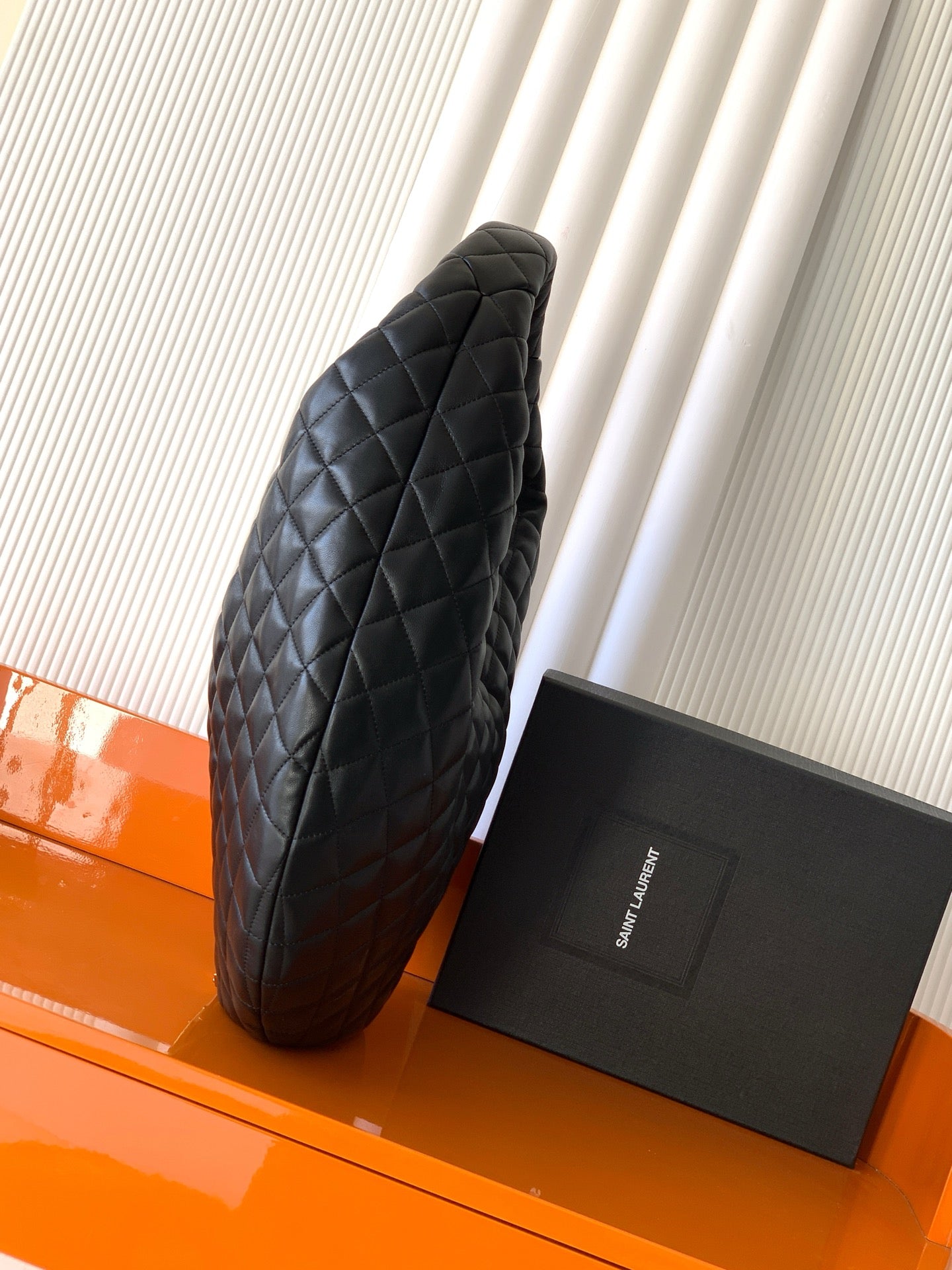 Black Icare Hobo In Quilted Leather