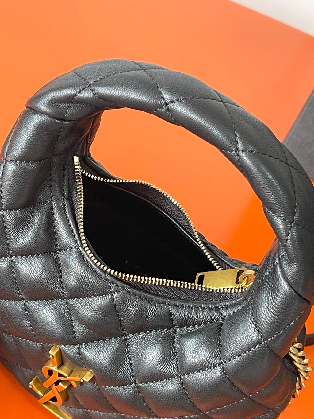 Black Icarino Mini In Quilted Leather