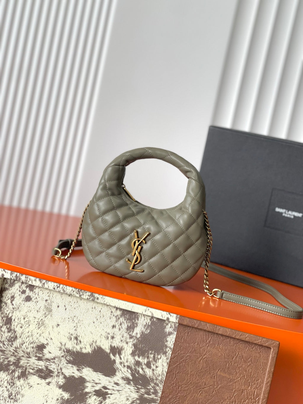 Strong Moss Icarino Mini In Quilted Leather