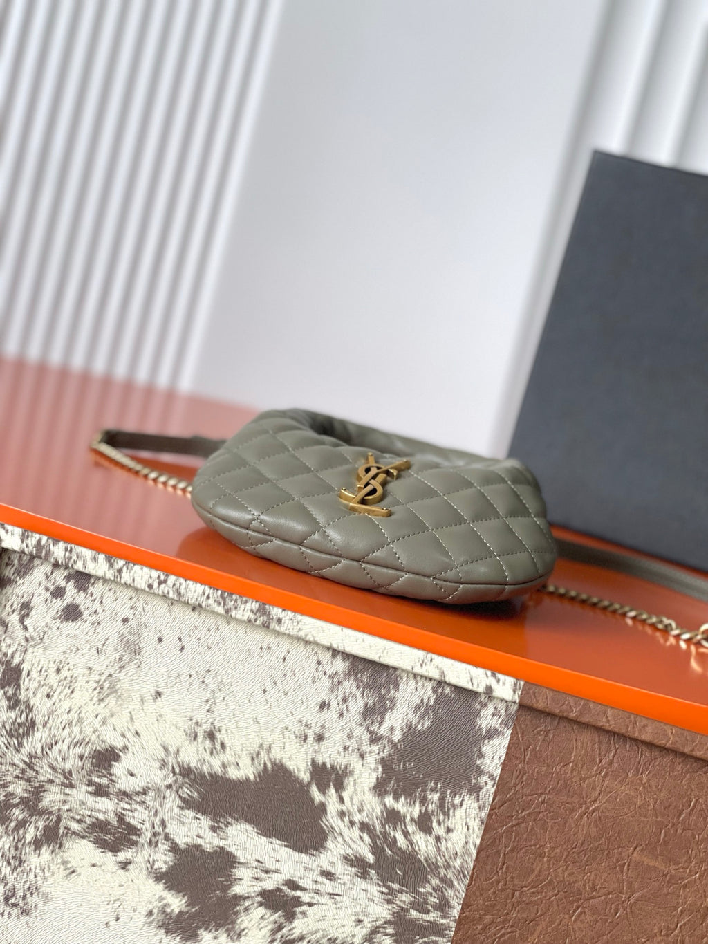Strong Moss Icarino Mini In Quilted Leather