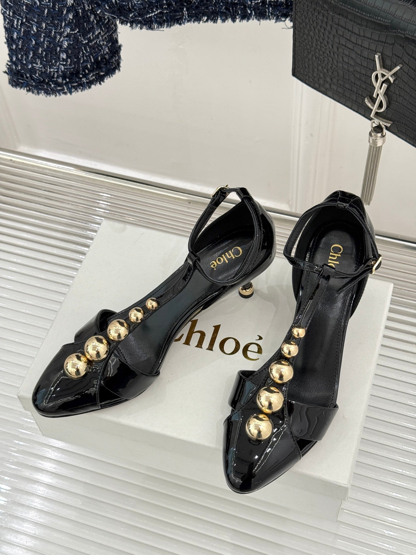 Black Cleia Heeled Sandal
