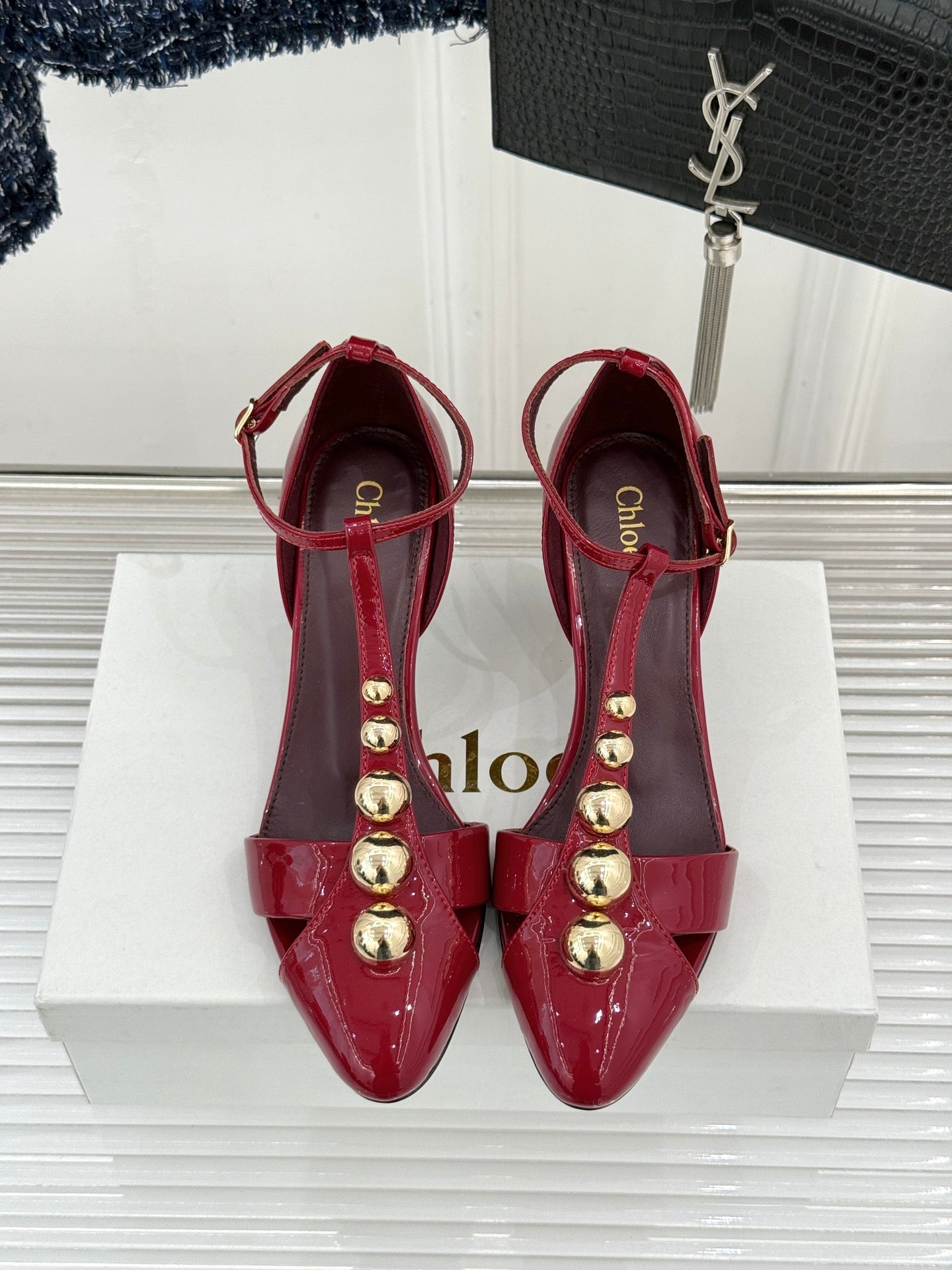 Grenat Cleia Heeled Sandal